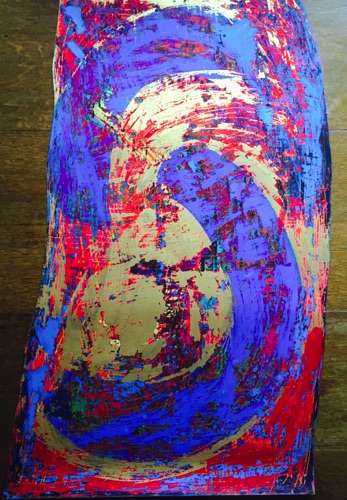 Irene Laksine large acrylic on PVC ref 1
